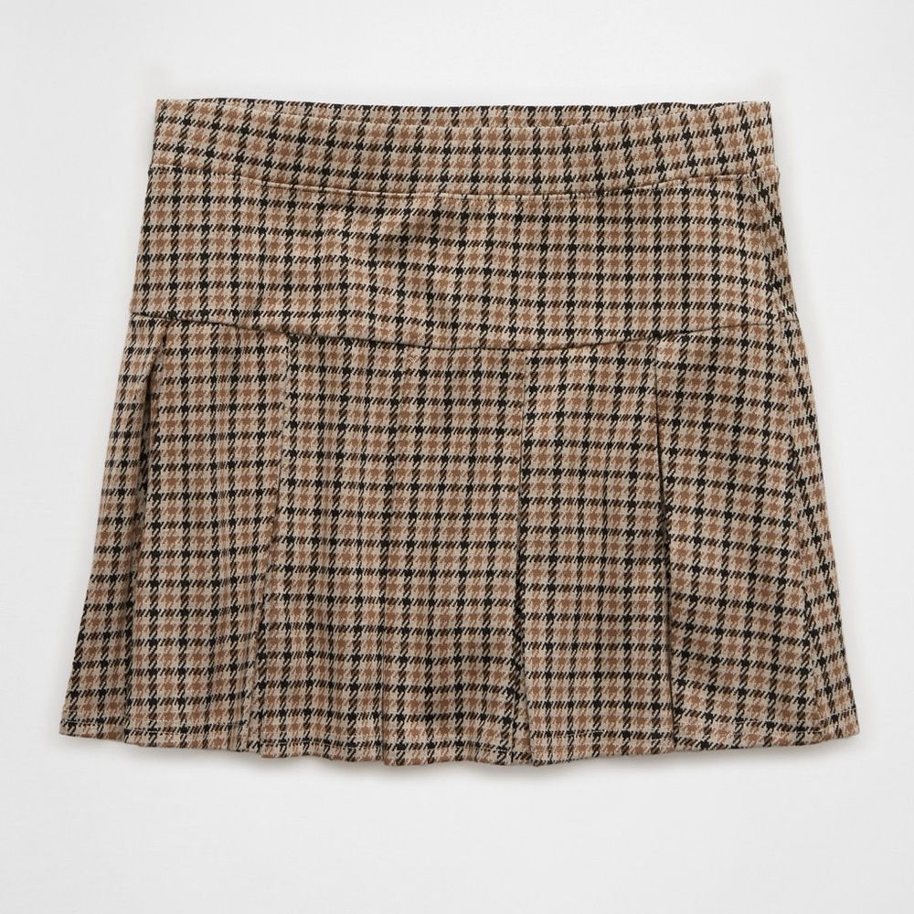 AE Pleated It Knit Plaid Skort size XL Long